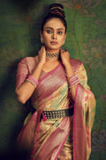 Tan Beige Silk Saree