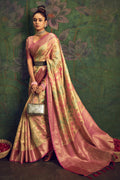 Tan Beige Silk Saree