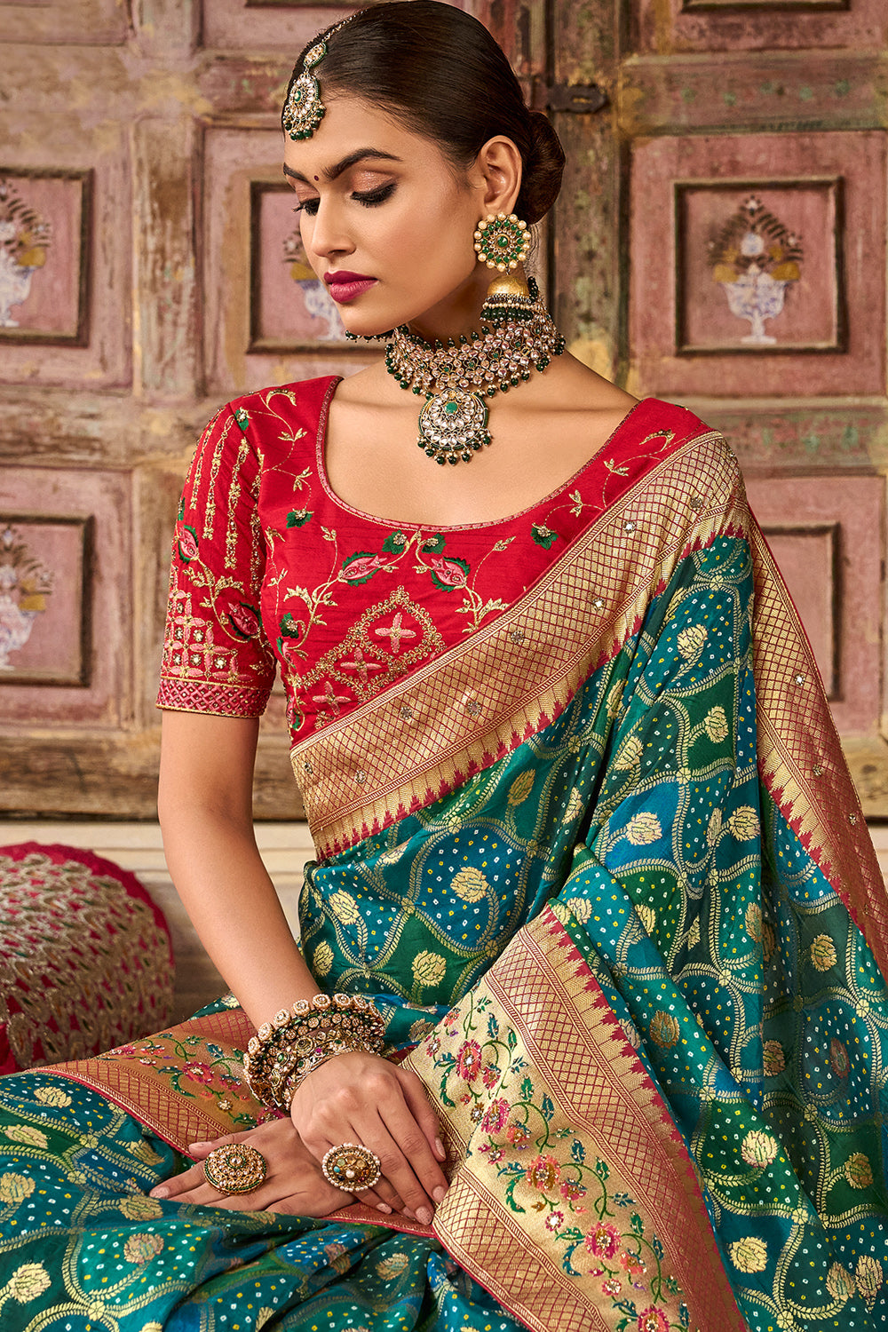Traditional Design Handwoven Pure Silk Kanjivaram Saree | Bridal Saree –  Panjavarnam