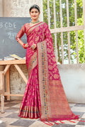 Punch Pink Organza Saree