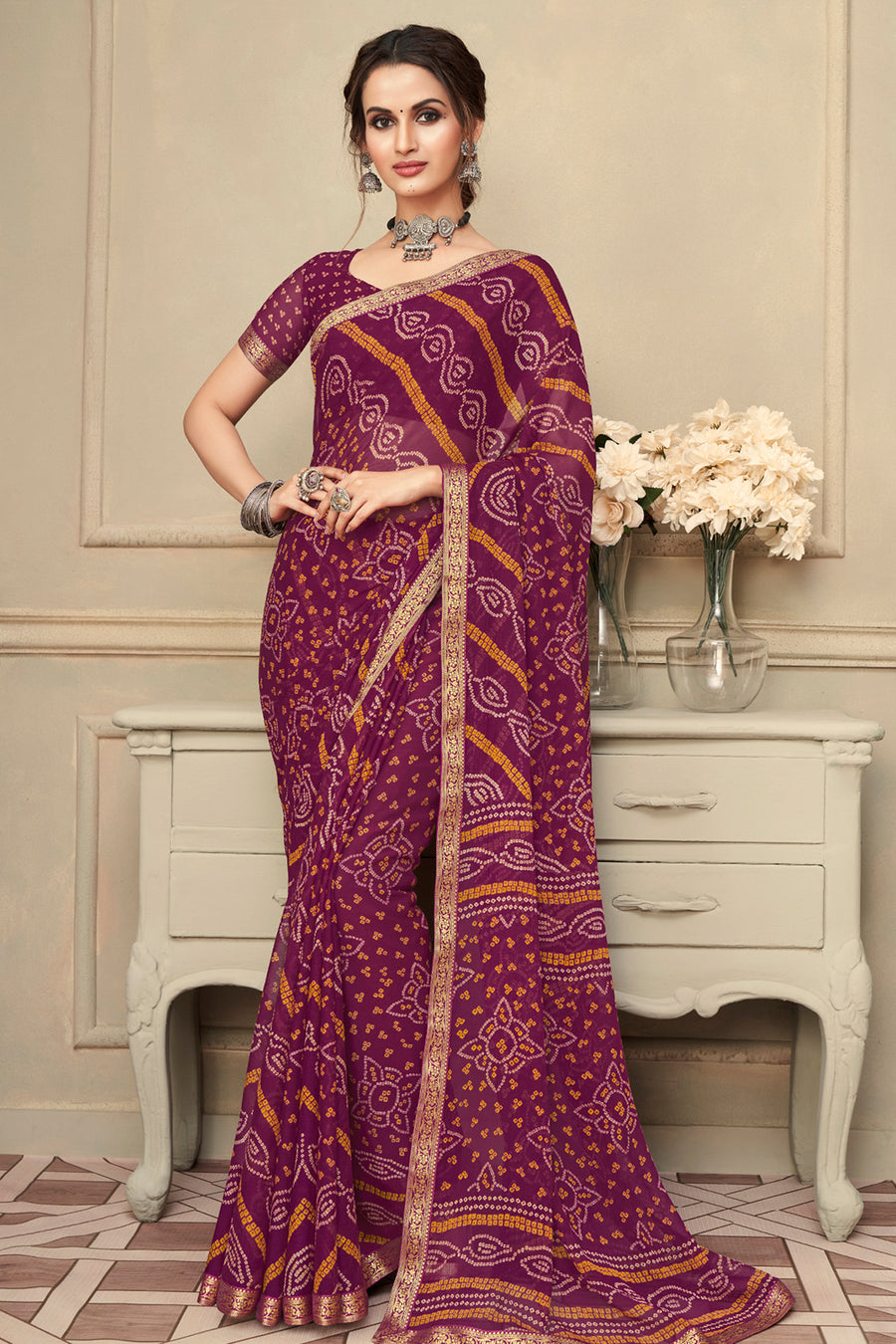 Chiffon Saree Buy Stylish Chiffon Sarees Online Karagiri 0347