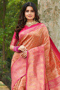 Thulian Pink Kanjivaram Silk Saree