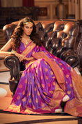 Grape Violet Silk Saree