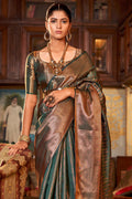 Russian Green Kanjivaram Silk Saree