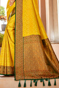 Cyber Yellow Soft Silk Saree