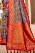 Dusky Brown Soft Silk Saree