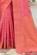 Thulian Pink Organza Saree