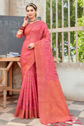 Thulian Pink Organza Saree