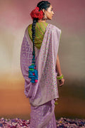 Lavender Purple Dola Silk Saree