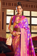 Grape Violet Silk Saree