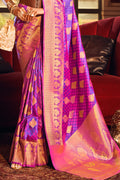 Grape Violet Silk Saree