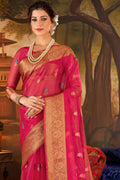 Thulian Pink Organza Saree