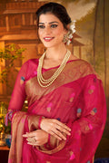 Thulian Pink Organza Saree