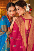 Thulian Pink Organza Saree