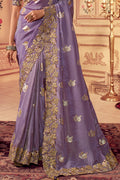 Lavender Purple South Silk Saree