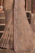 Sand Beige Organza Saree