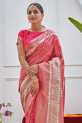 Punch Pink Kanjivaram Saree