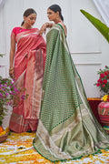 Punch Pink Kanjivaram Saree