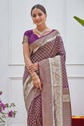 Plum Purple Kanjivaram Saree