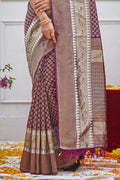 Plum Purple Kanjivaram Saree