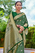 Pine Green Kanjivaram Saree