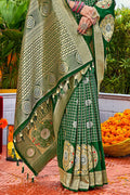 Pine Green Kanjivaram Saree