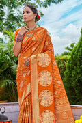 Cider Orange Kanjivaram Saree