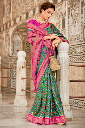 Emerald Green Patola Saree