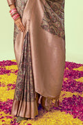 Crepe Pink Digital Print Saree