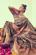 Crepe Pink Digital Print Saree