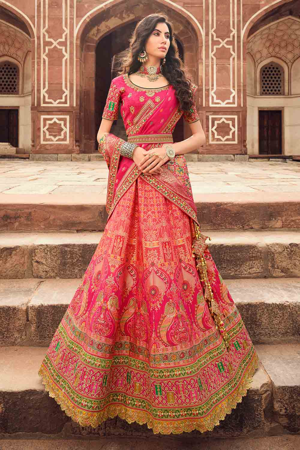 Amazon.com: Indian Women Stitched red Designer Bridal Wedding Dress Cut  Work Stone Embellished Lehenga Chaniya Choli (6) : Clothing, Shoes & Jewelry