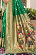 Emerald Green Paithani Saree