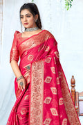 Taffy Pink Organza Saree