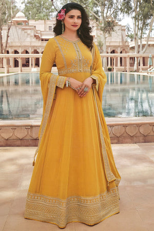 Marigold Yellow Anarkali Dress