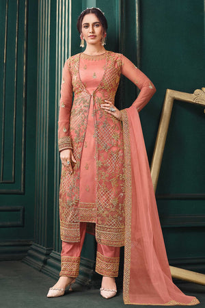 Peach Anarkali Dress