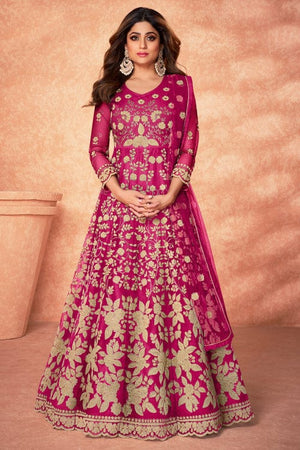 Azelea Pink Anarkali Suit