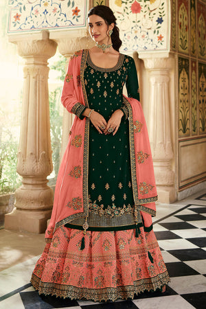 Forest Green Anarkali Suit