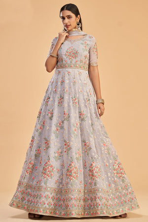 Light Lavender Anarkali Suit