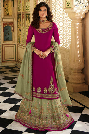 Magenta Purple Anarkali Suit