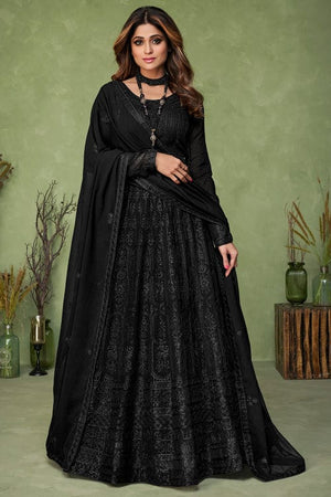 Raven Black Anarkali Suit