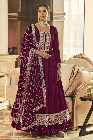 Violet Purple Anarkali Suit