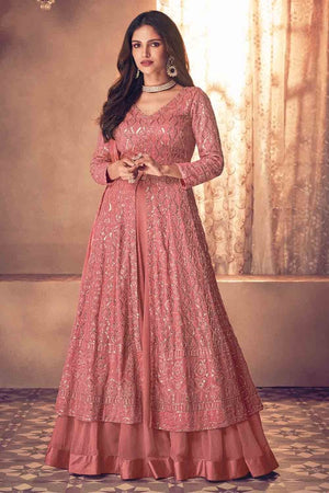 Watermelon Pink Anarkali Suit