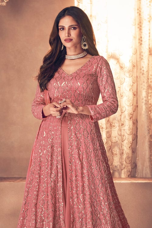 Embellished Fancy Net Anarkali Dress From Mother Daughter Collection