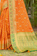 Banarasi Saree Apricot Orange Banarasi Saree saree online