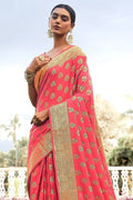 Banarasi Saree Brick Pink Banarasi Saree saree online