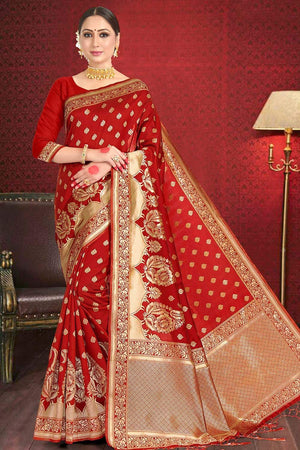 Relish in the Festivities with Red Sarees for Karwa Chauth! – The Loom Blog