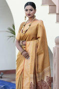 Fawn Beige Banarasi Saree