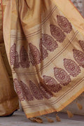 Fawn Beige Banarasi Saree