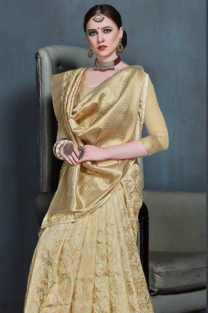 Golden Banarasi Saree