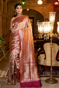 purple banarasi saree